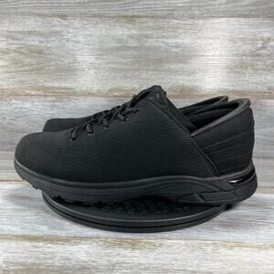 Zeba Men's Jet Black Lace Up Mesh Walking Hands Free Shoes Size 15 Wide